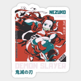 Nezuko Unleashed: A Demon Slayer Fan Art S1X23 Sticker